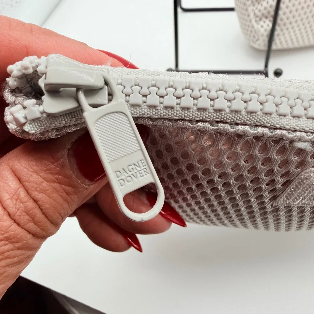 Dagne Dover Air Mesh Pouch Set‎ Grey Ash Travel Tech Organizer Small Cylinder